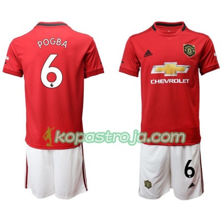 Billiga Fotbollströjor Manchester United Pogba 6 Barn Hemma tröja 2019/20 Kortärmad